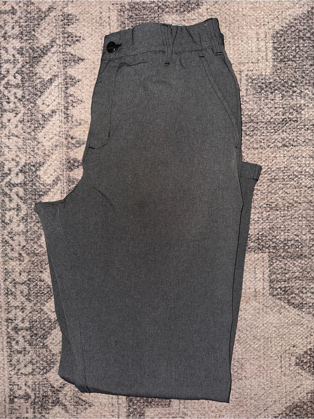 Men's Gray Slim Dress Pants